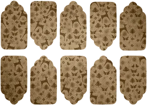 Vintage Patterned Tags Collection PNG
