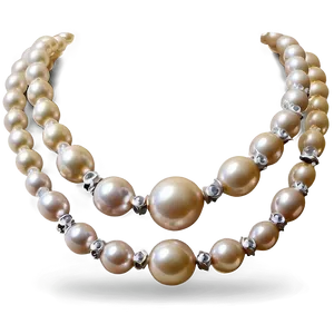 Vintage Pearl Necklaces Png Byl PNG image