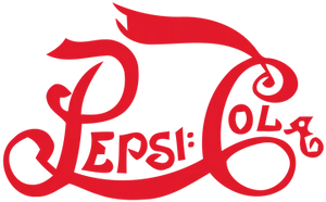 Vintage Pepsi Cola Logo Redon Black PNG image