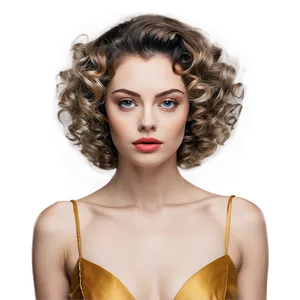 Vintage Perm Hair Aesthetics PNG Hrv