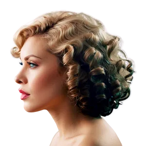 Vintage Perm Hair Aesthetics PNG Oti64