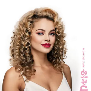 Vintage Perm Hair Aesthetics PNG Pio