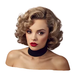 Vintage Perm Hair Aesthetics Png Rsn PNG image