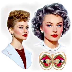Vintage Perm Style PNG Fmo57 PNG