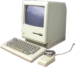 Vintage Personal Computer Setup PNG image