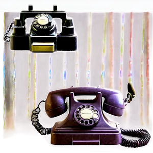 Vintage Phone Collection Png Wfv PNG image