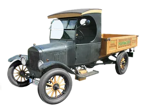 Vintage Pickup Truck Black Background