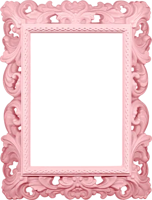 Vintage Pink Baroque Photo Frame PNG image