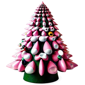 Vintage Pink Christmas Tree Png 06122024 PNG image