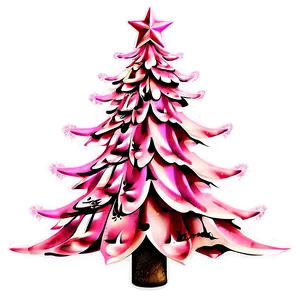 Vintage Pink Christmas Tree PNG 64 PNG