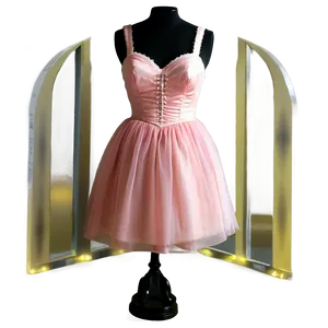 Vintage Pink Dress Png Lfy PNG image