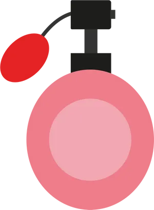 Vintage Pink Perfume Bottle Vector PNG image