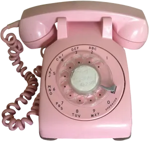 Vintage Pink Rotary Telephone