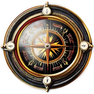 Vintage Pirate Compass PNG 05212024 PNG