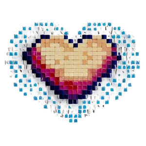 Vintage Pixel Heart Png 37 PNG image