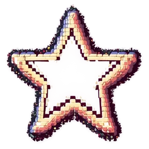 Vintage Pixel Star Art Png Epe PNG image