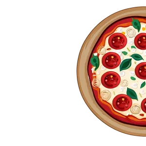 Vintage Pizza Cartoon Poster PNG 06272024 PNG