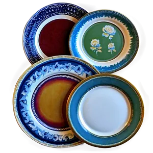 Vintage Plates Collection Png 34 PNG image