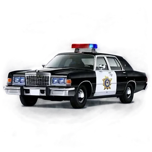 Vintage Police Car PNG 87