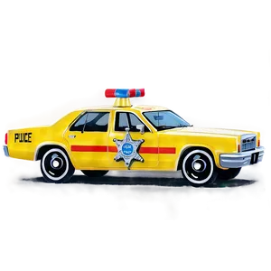 Vintage Police Car PNG Sjl51 PNG