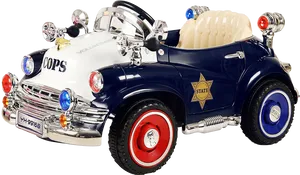 Vintage Police Pedal Car Collectible PNG