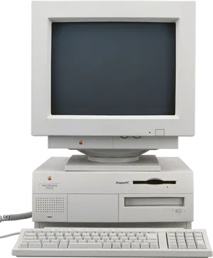 Vintage_ Power_ Macintosh_ Setup PNG image