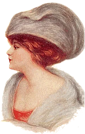 Vintage Profileof Elegant Woman