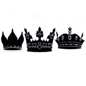 Vintage Queen Crown Silhouette PNG 06292024