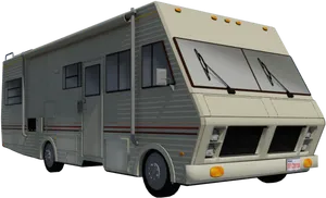 Vintage Recreational Vehicle3 D Model PNG image