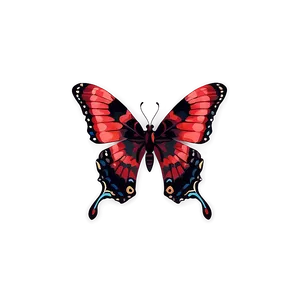 Vintage Red Butterfly Png Niw76 PNG image