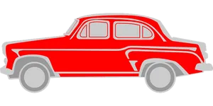 Vintage Red Car Illustration