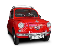 Vintage Red Car Isolated