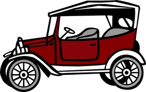 Vintage Red Classic Car Illustration