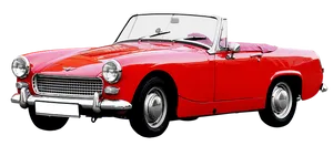 Vintage Red Convertible Sports Car