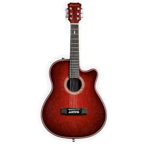 Vintage Red Guitar Png 06132024 PNG image