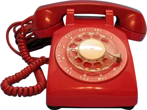 Vintage Red Rotary Phone.png PNG image