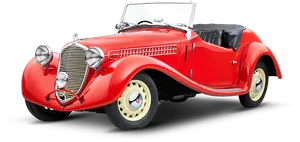 Vintage Red Sports Car Convertible PNG image