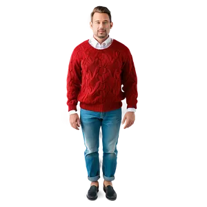 Vintage Red Sweater Png 06292024 PNG image