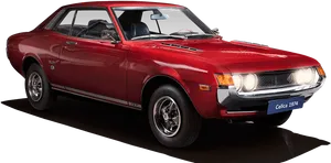 Vintage Red Toyota Celica1974 Sports Car PNG image