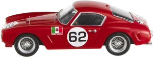 Vintage Red Triumph Racecar Model PNG image