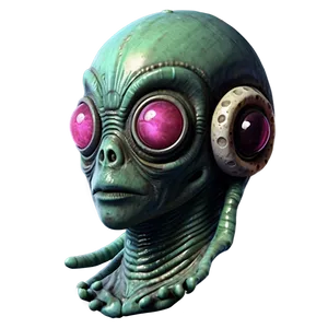 Vintage Retro Alien PNG Mae