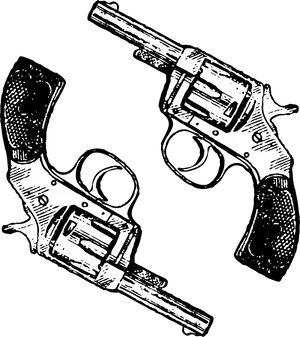 Vintage Revolver Illustration