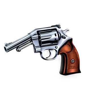 Vintage Revolver Illustration PNG 05242024
