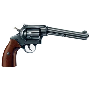 Vintage Revolver Illustration PNG Mle98