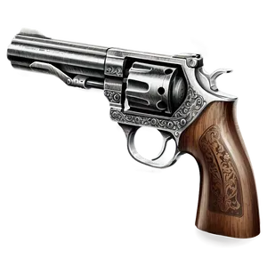 "vintage Revolver PNG: Detailed Illustration" 55
