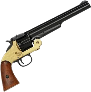 Vintage Revolverwith Brass Accents