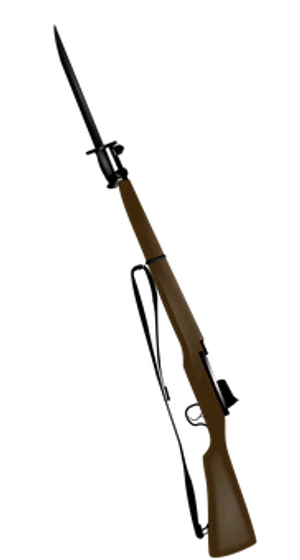 Vintage Rifle Against Black Background PNG