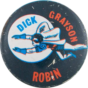 Vintage Robin Button PNG image