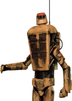 Vintage Robot Model Standing PNG image