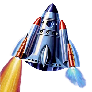 Vintage Rocketship PNG Cwm49 PNG